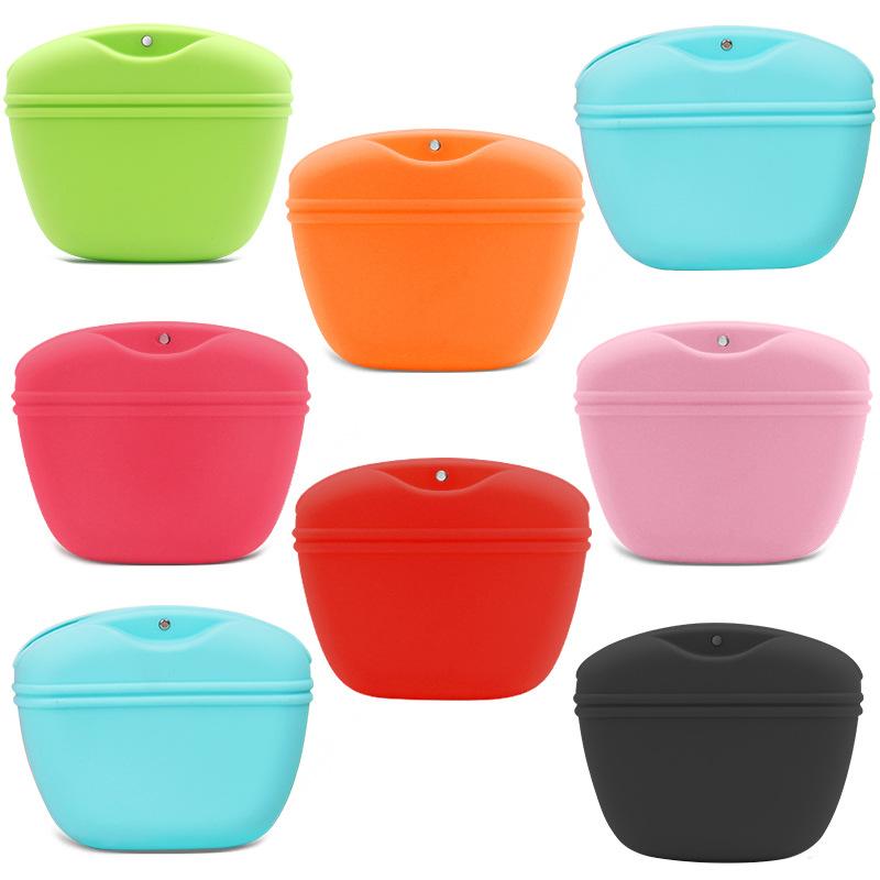 Portable Silicone Storage Bag for Dog Treats, Instant Dog Training Bag, Outdoor Puppy Candy Dispenser, Food Reward Pouch, Pet Accessories