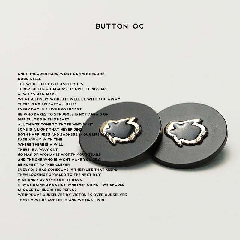 Xiaoxiang Cute Wind Penguin Button Sweater Suit Jacket Decorative Button Knitted Cardigan Leather Coat Button