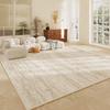 Lux Velvet Loop Waterproof Carpet: Cream-Style for Living Room, Bedroom, or Sofa.