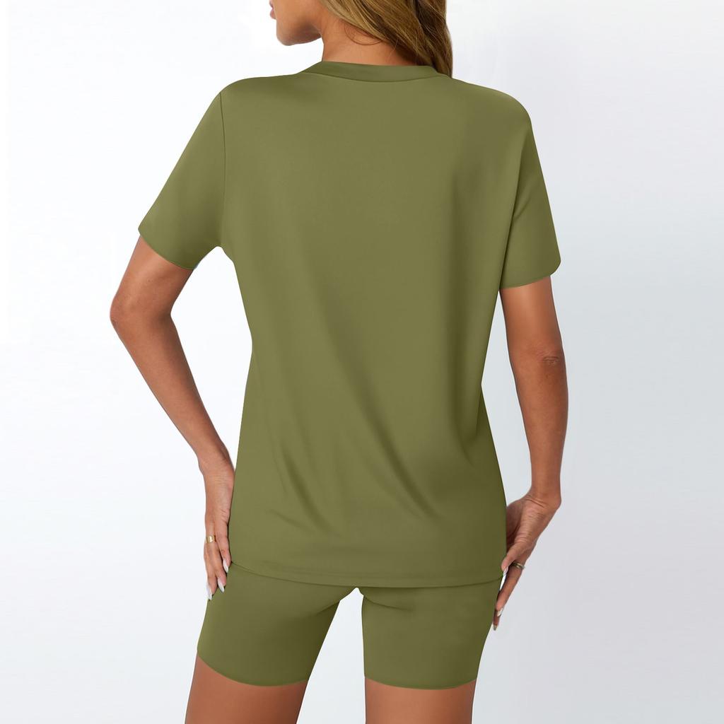Женские пижамы из 2 предметов для женщин футболка шорты наряды одежда для сна
