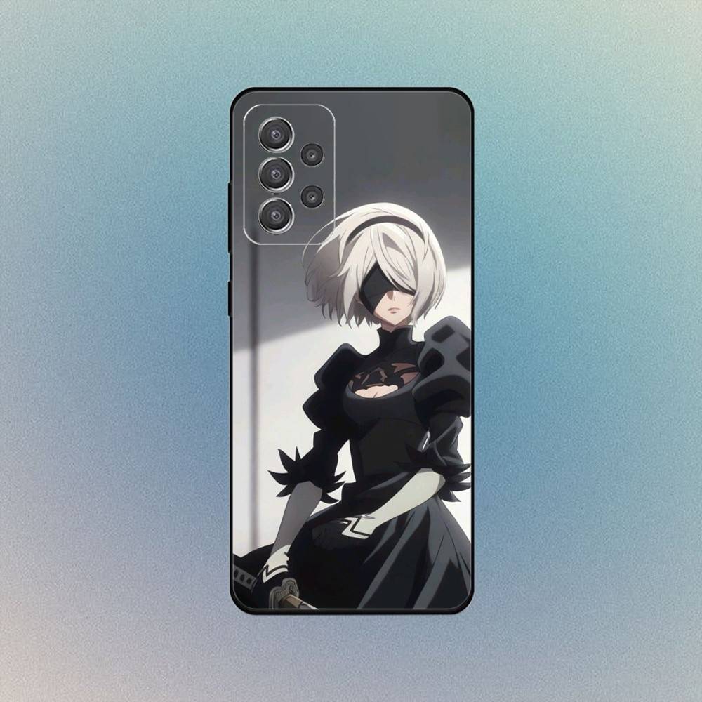 Ударопрочный чехол для телефона N-NieR Automata 2B для Samsung Galaxy S25, S24, S21, S22, S23, S30, с подставкой