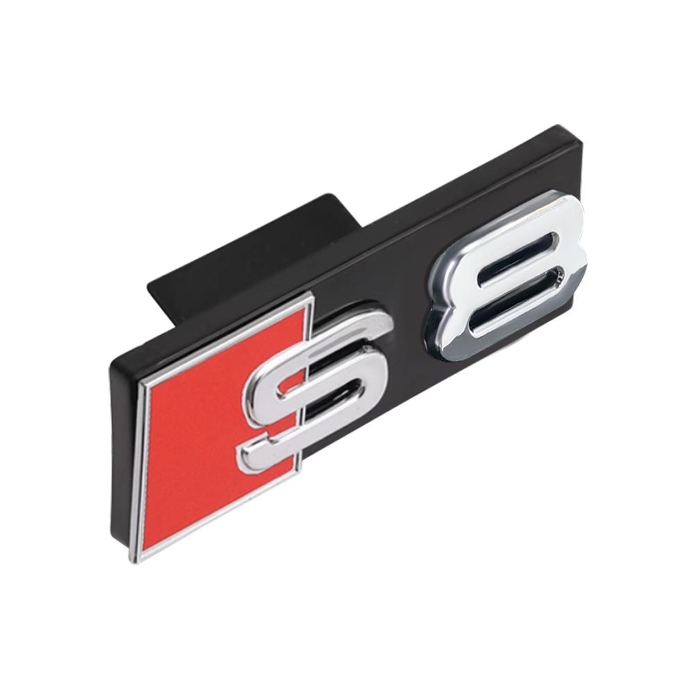 3D ABS Car Front Hood Grille Emblem Sticker Decor For Audi S3 S4 S5 S6 S7 S8 RS3 RS4 RS5 RS6 RS7 RS8 W12 V6 V8 SQ3 SQ5 SQ7 SQ8