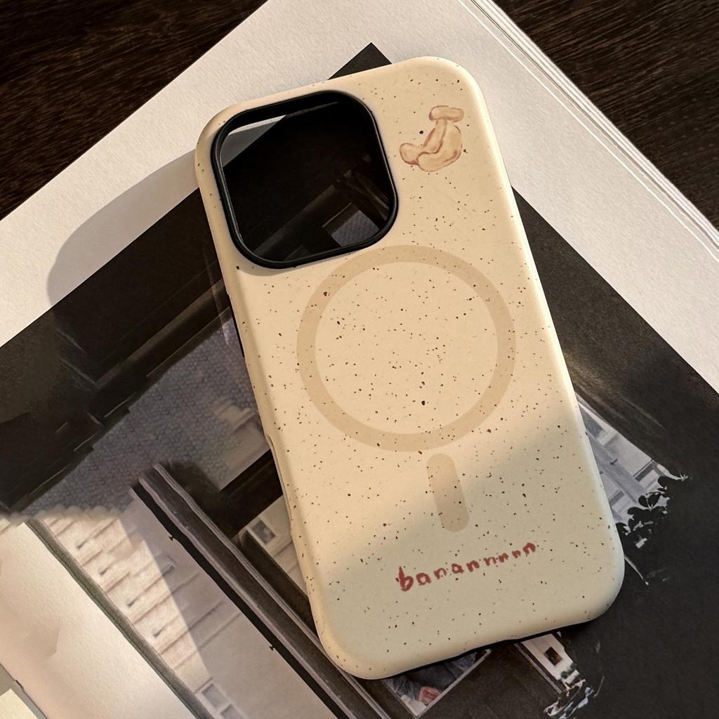 Magnetic Bracket IPhone16promax Mobile Phone Case Apple Banana Fruit 14 Suitable for 13 Film 15 Korean 11