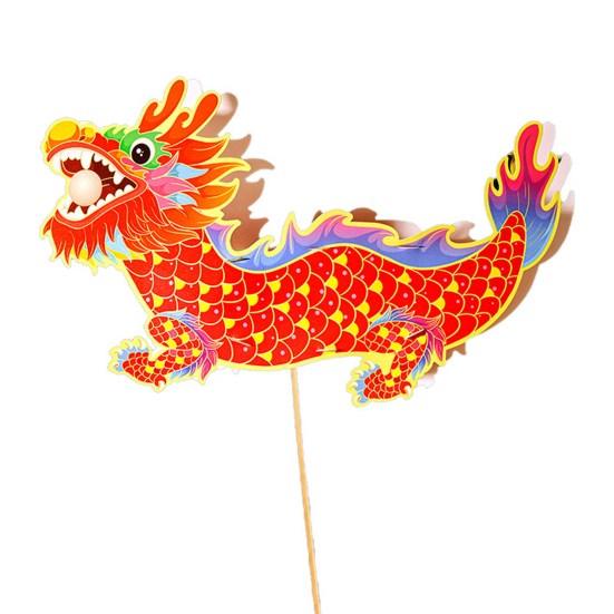 2024 Весенний фестиваль Фонарь Дракона Яркий цвет Традиционный ручной работы DIY Craft Lucky Lantern для празднования Нового года