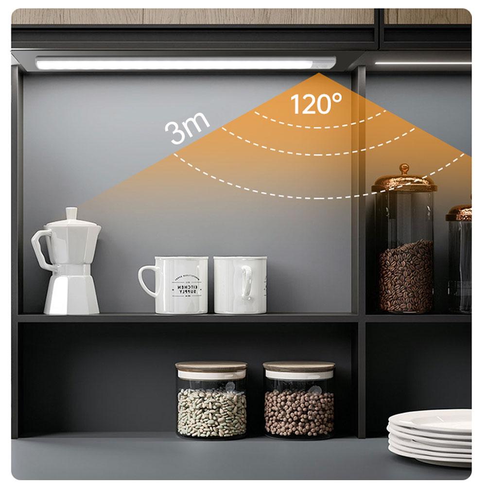 LED Cabinet Light Type C Rechargeable Motion Sensor Night Lights for Kitchen Wardrobe Cabinet Lighting 10cm/20cm/30cm/40cm/50cm