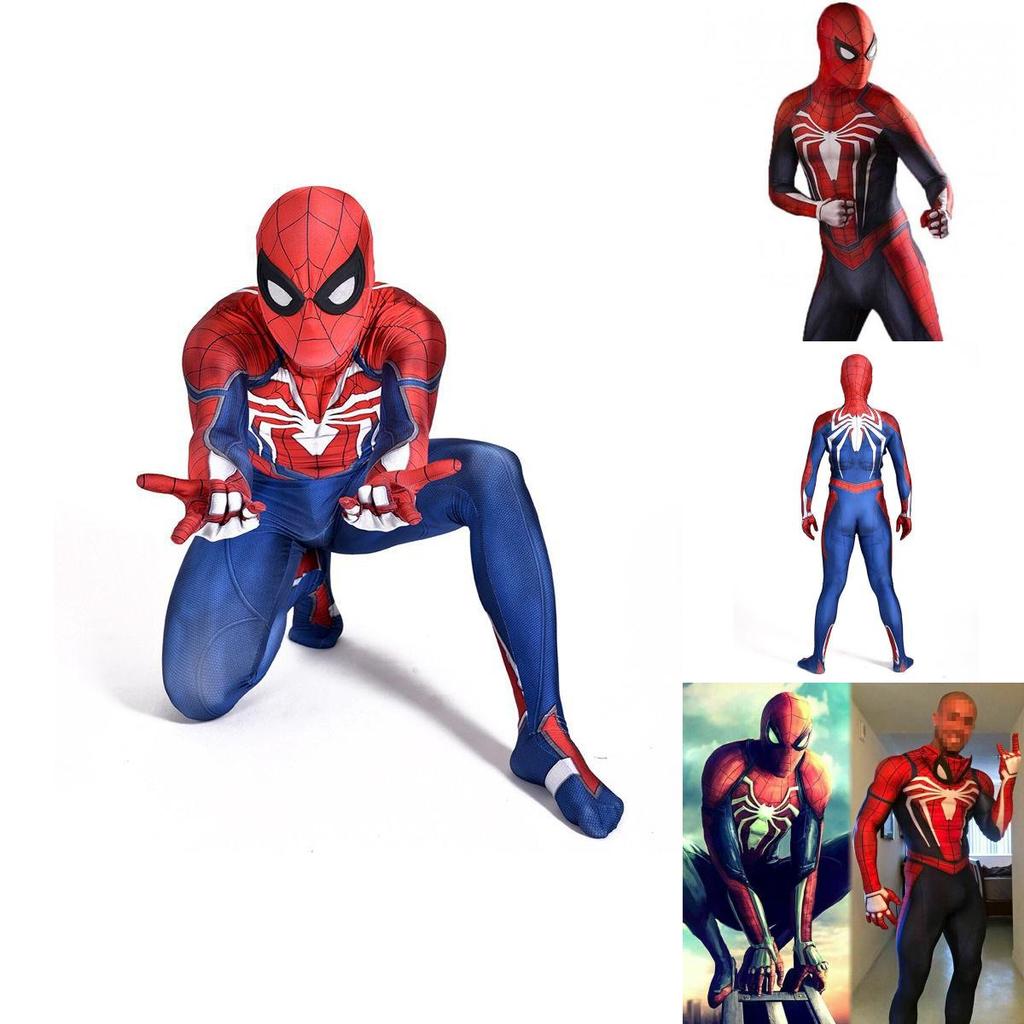 Костюм для косплея Человека-паука от Insomniac для PS4, 3D-принт, взрослый детский костюм Спайди зентай с изысканным исполнением и дышащим материалом лайкра
