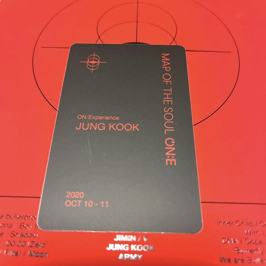 [USED] BTS MAP OF THE SOUL ON:E Jungkook Trading Card DVD