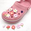 Смоляные брелоки для Crocs Серия 'Цветы': DIY Цветочные Аксессуары и Украшения для Обуви
