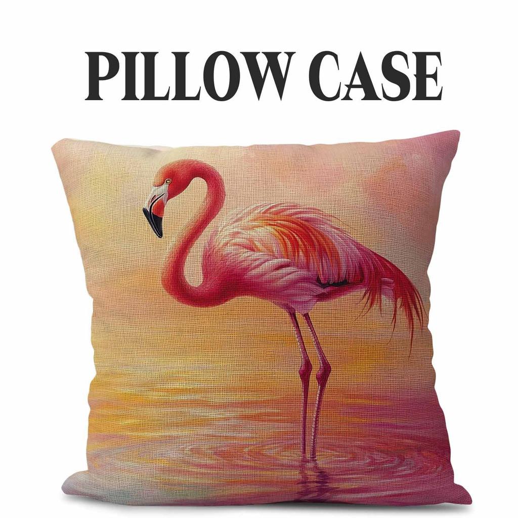 Flamingo Series Throw Pillow Covers With Digital Printing Of Short Plush Fabric Car-Shaped Sofa Cushion For Office Home Decor