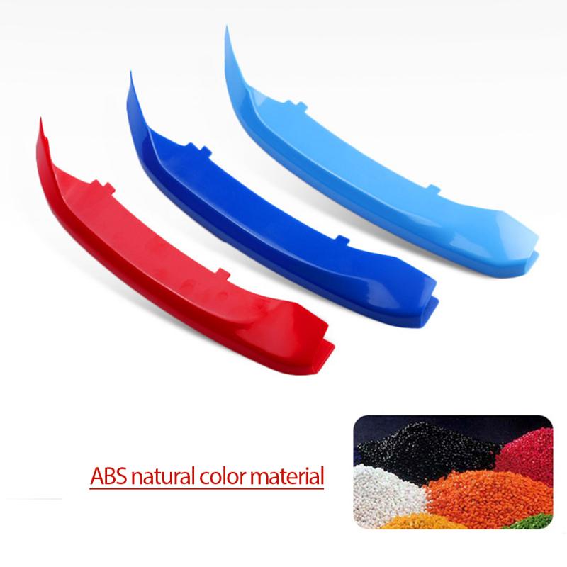 3pcs/Set M Power Car Racing Front Grille Trim Strips For X1 X2 X3 X5 E46 E90 E91 E92 E93 F30 E60 E61 F10 G30 G20 F07 F11 F18 Performance