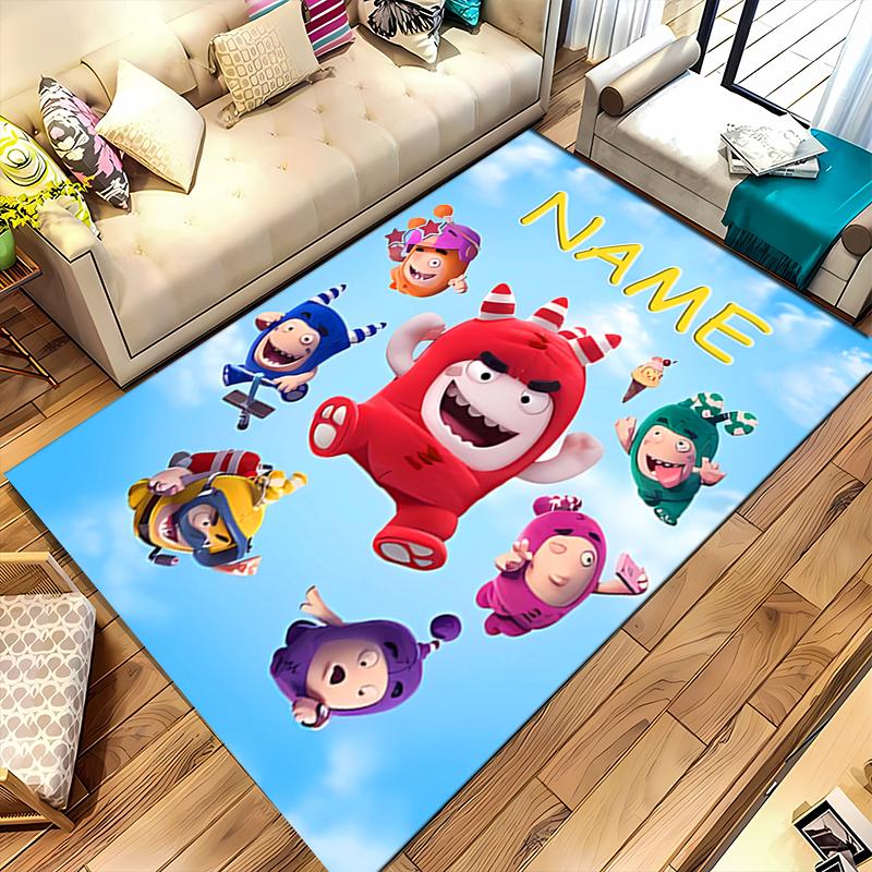 Custom personalization Oddbods Area Rug - Perfect For Kitchen, Bathroom,Laundry Room Decor Large Size Available,Gift All Seasons