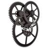 Kikkerland Black Triple Gear Wall Clock