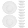 12 шт. Поднос для кетчупа, приправа, поднос для кексов, обеденные тарелки, миски, белая керамика