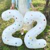 White Number 0-9 Balloons 32 Inch Birthday Party Decorations  Celebrating Birthdays