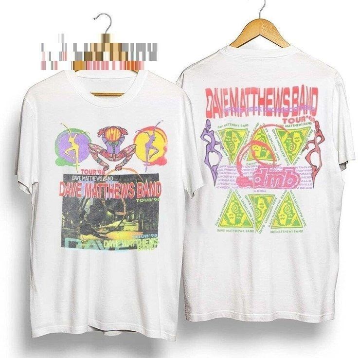 90s Dave Matthews band 2 sided White T shirt Remake tee Unisex tee