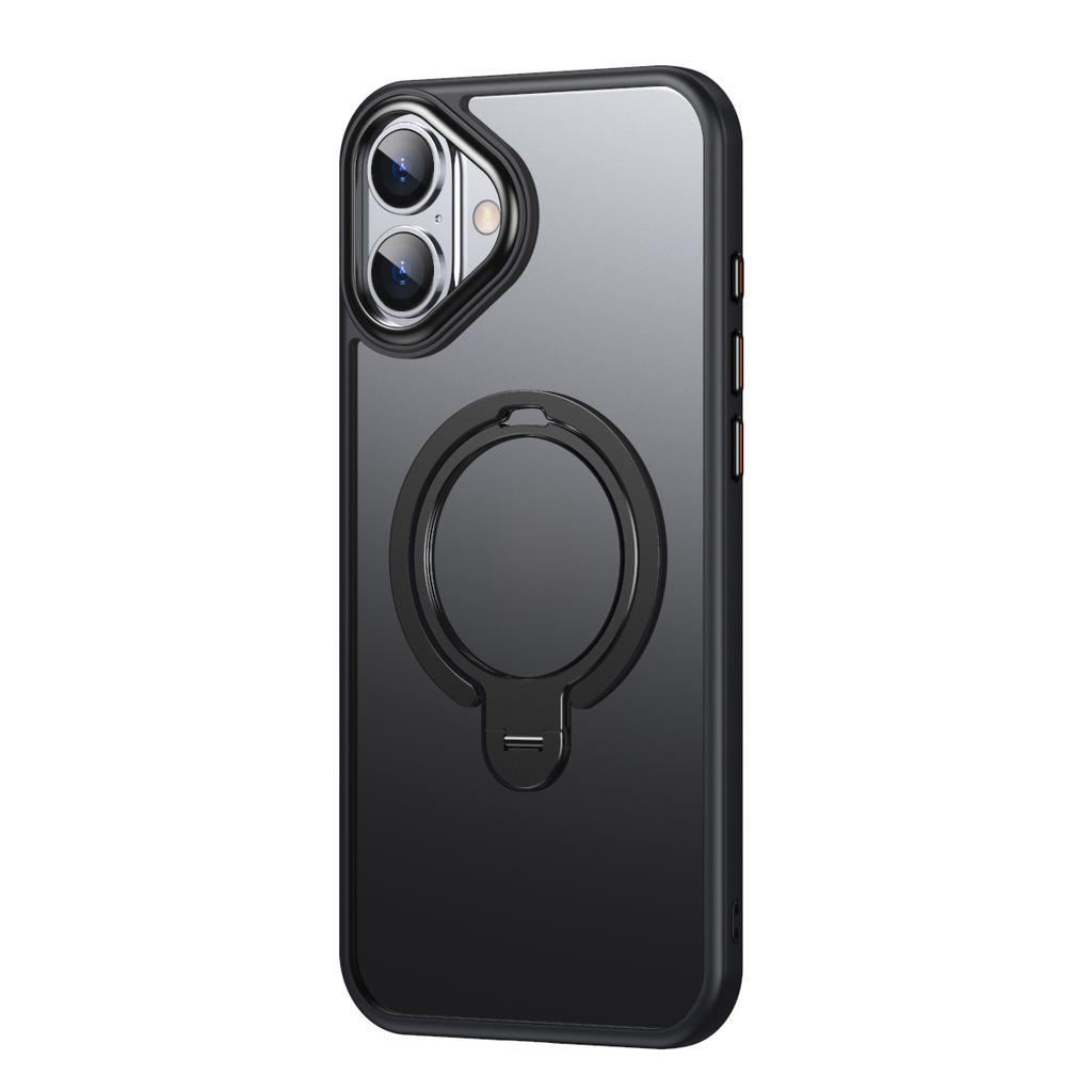 Чехол для телефона iPhone 16 Plus с подставкой, матовая задняя крышка, совместимый с MagSafe