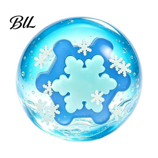 Anxiety Relief Stress Balls Christmas Clear Ball Toy, with Santa Reindeer Soft Decompression Toy Tree Snowflake Figure, Squeeze Sensory Party