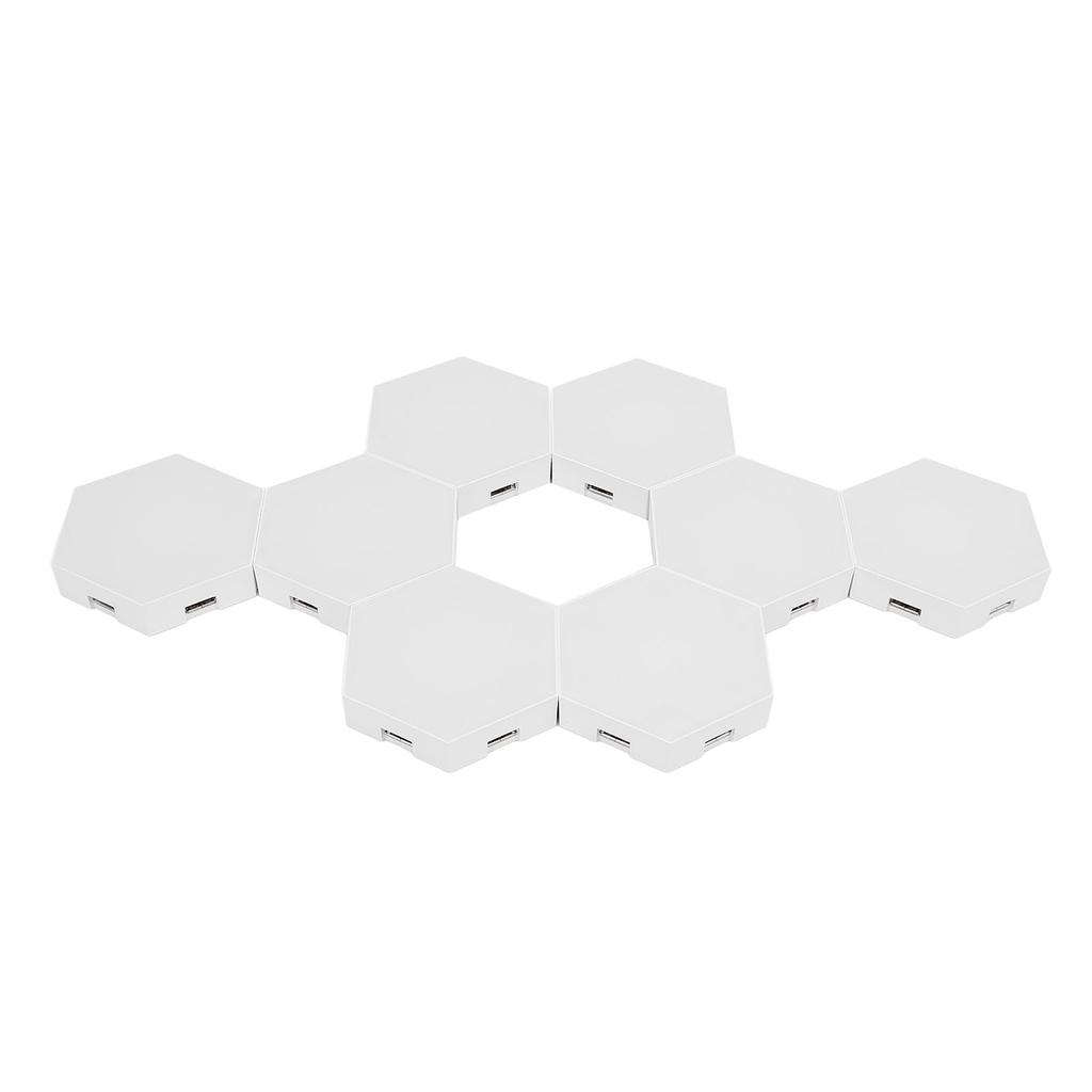 8 Наборов Шестиугольных Световых Панелей с Голосовым Управлением, Пикап, Синхронизация с Музыкой, RGB Шестиугольный Светодиодный Свет с Bluetooth Приложением и Пультом Дистанционного Управления