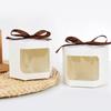 5/10Pcs Kraft Paper Gift Box with Window Candy Cake Chocolate Packaging Boxes Wedding Favors Birthday Party Supplies Christmas