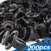 200 шт. 8 мм диаметр 8 мм черный автомобиль бампер дверь панель крыло подкрылок клипсы фиксатор пластиковые авто крепежи заклепки клипсы
