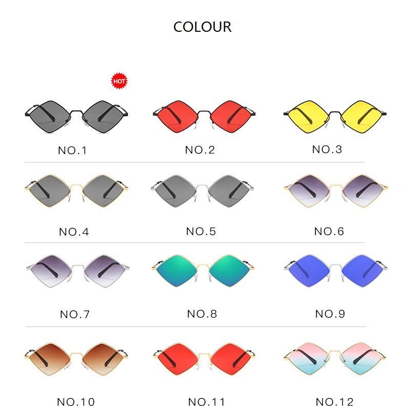 Солнцезащитные очки Trend Polygon для женщин, нерегулярные ромбы, винтажные сплавы, маленькая оправа, солнцезащитные очки для мужчин, ретро-очки, женские очки