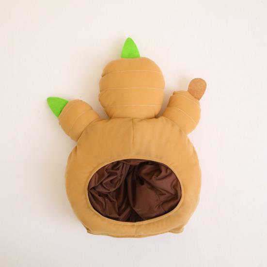 Мультяшный головной убор для праздника, мягкая плюшевая шляпа рыжего цвета, милый головной убор, реквизит для косплея, аксессуары для костюмов на Хэллоуин