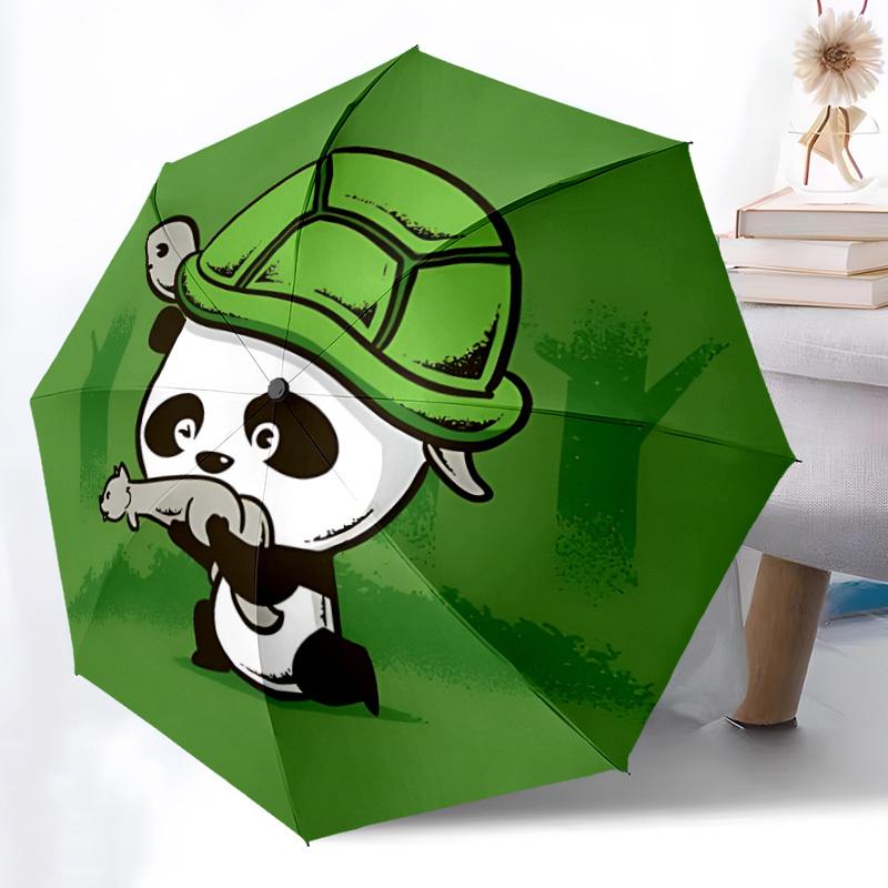 1pc Panda Turtle Auto Open/close, All-Season Portable Folding Umbrella for Women & Men, Travel, Everyday, Formal Events - Compact Luxury Parasol, Outd