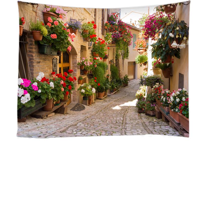 Tapestry Wall Hanging Beautiful Sea Beach Landscape Art Bedroom Window Decoration Background