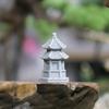 Ретро беседка китайская башня фонари мини пагода модель китайский дзен мини фэншуй миниатюрная статуэтка песчаник домашний сад декор