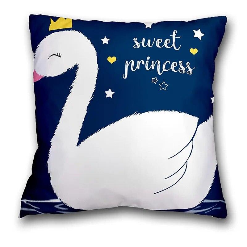 Office Seat Cushion Pillow Cartoon Cute Animal Pattern Print Pillow Case Bedroom Bay Window Cushion