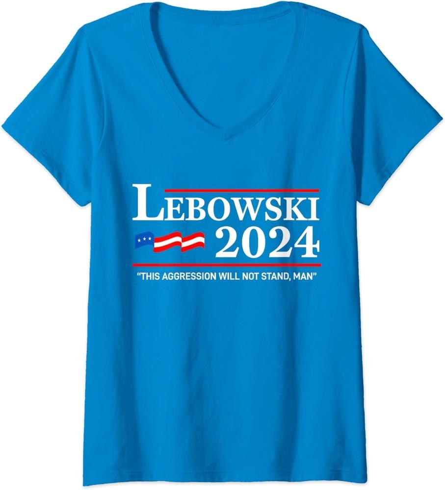 Lebowski 2024 Election Vote Funny Political Name Ladies' V-Neck Tshirt Unisex T-Shirt