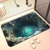 Коврик-водоворот для прихожей  3D-иллюзия коврик для ванной, Уникальный декор пола для помещений и улицы Противоскользящий ковер можно стирать в машине