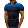 Летняя мужская новая деловая повседневная рубашка-поло из полиэстера с коротким рукавом, мужская облегающая спортивная футболка из джерси для гольфа.