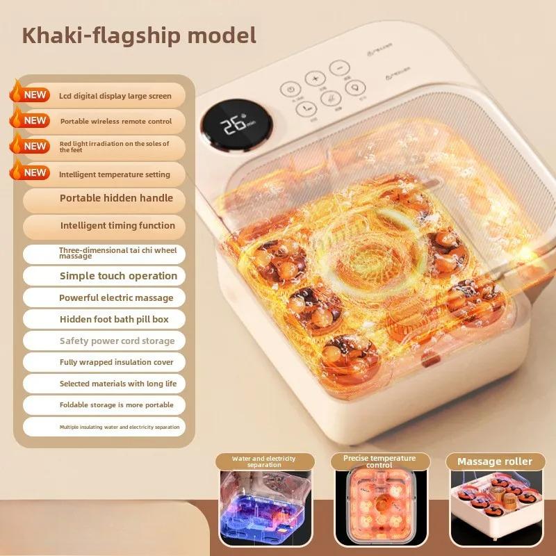 Electric Massage Foot Soaking Bucket Foldable Touch Screen Constant Temperature Foot Warming Turbo Oxygenating Foot Bath