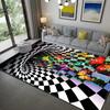 3D Visual Whirlwind Carpet Optical Illusion Bedroom Floor Mat Living Room Coffee Table Rug Unique Decorative Carpet