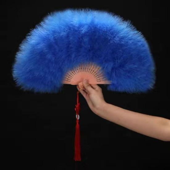 Винтажный складной веер из перьев, ручной веер для свадебной вечеринки, переносной летний веер, украшение для танцевального представления, аксессуары для вечеринок