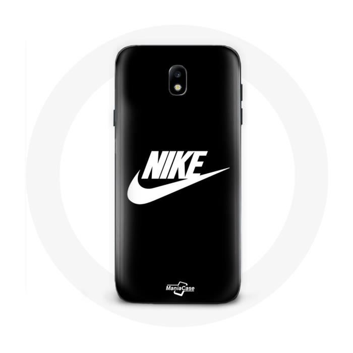 Coque pour Samsung Galaxy J5 2017 Nike Logo blanc fond Noir