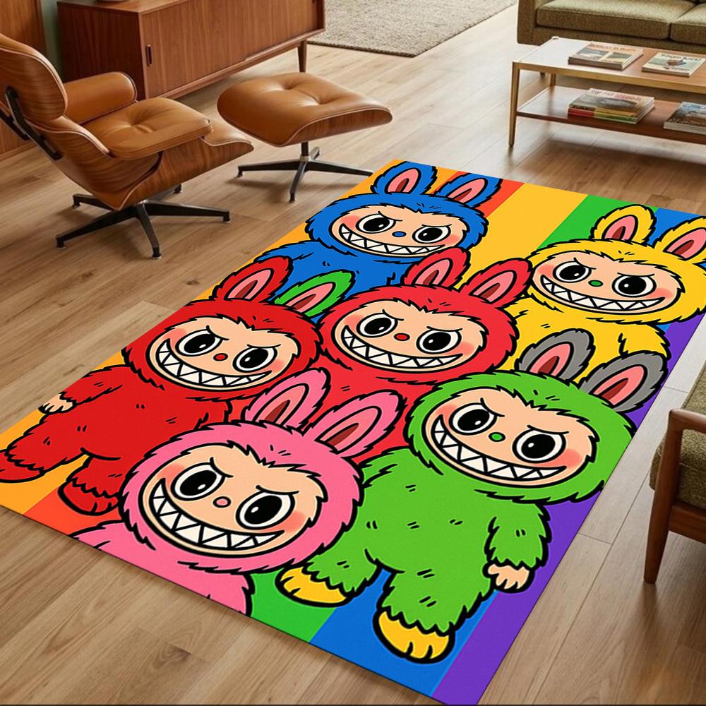 Labubu Area Rug Perfect for Decorate room Entryway Outdoor Dining Room Antislip Carpet Anime Office Decor Perfect Gift for Women/Men