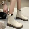 Short Shoes For Women Chelsea Footwear White Female Ankle Boots Tassel Booties Round Toe Korean Style Offer Boot High Quality