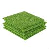 Artificial Grass Square Mat Set Accessory for Gardens Yards Realistic Green Multifunctional