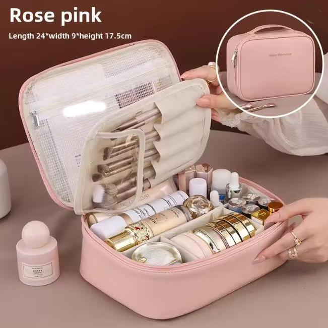Women's Cosmetic Bag Portable Storage Bag Large Capacity Luxury Makeup Bag Travel Organizer Essentials Toiletry Bags