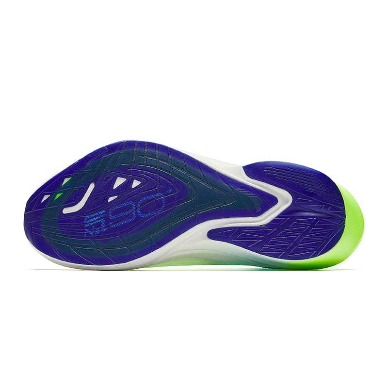 Anta Кроссовки для бега Mach 6 Pro Low top с технологией Nitrogen Мужские Флуоресцентный Попугай/Папирусный Белый/Холодный Синий 112625584-4