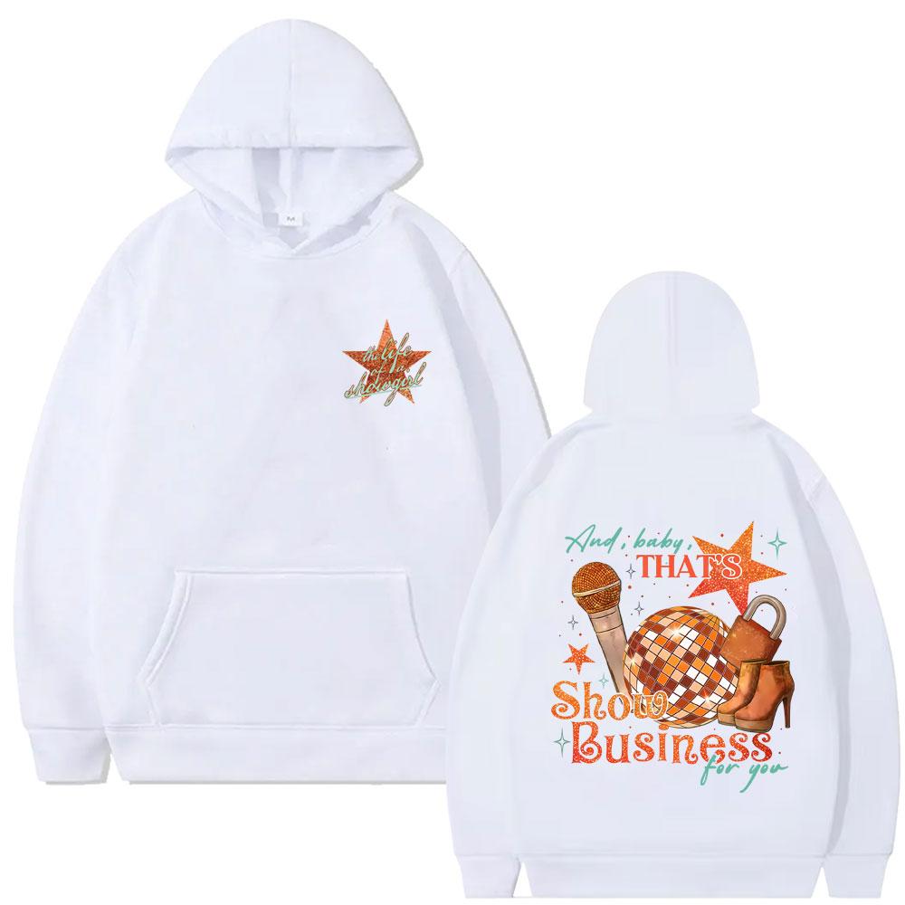 Жизнь Шоугёрл Графическое Худи Мужское Женское Модное Оверсайз Уличная Одежда Унисекс Повседневное Флисовое Хлопковое Худи Пуловер