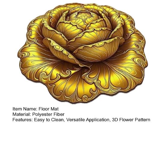 3D Визуальный Ковер с Цветами Неправильной Формы Цветочный Ковер Абсорбирующий Противоскользящий Напольный Коврик Моющийся Ковер для Спальни для Кухни Ванной Прихожей Патио