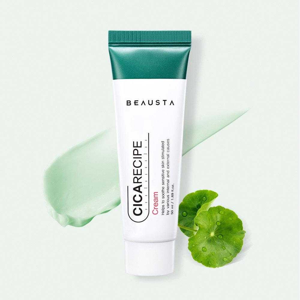 BEAUSTA Cica Recipe Soothing Moisturizing Basics 2-piece set (Cream 50ml + Serum 30ml)