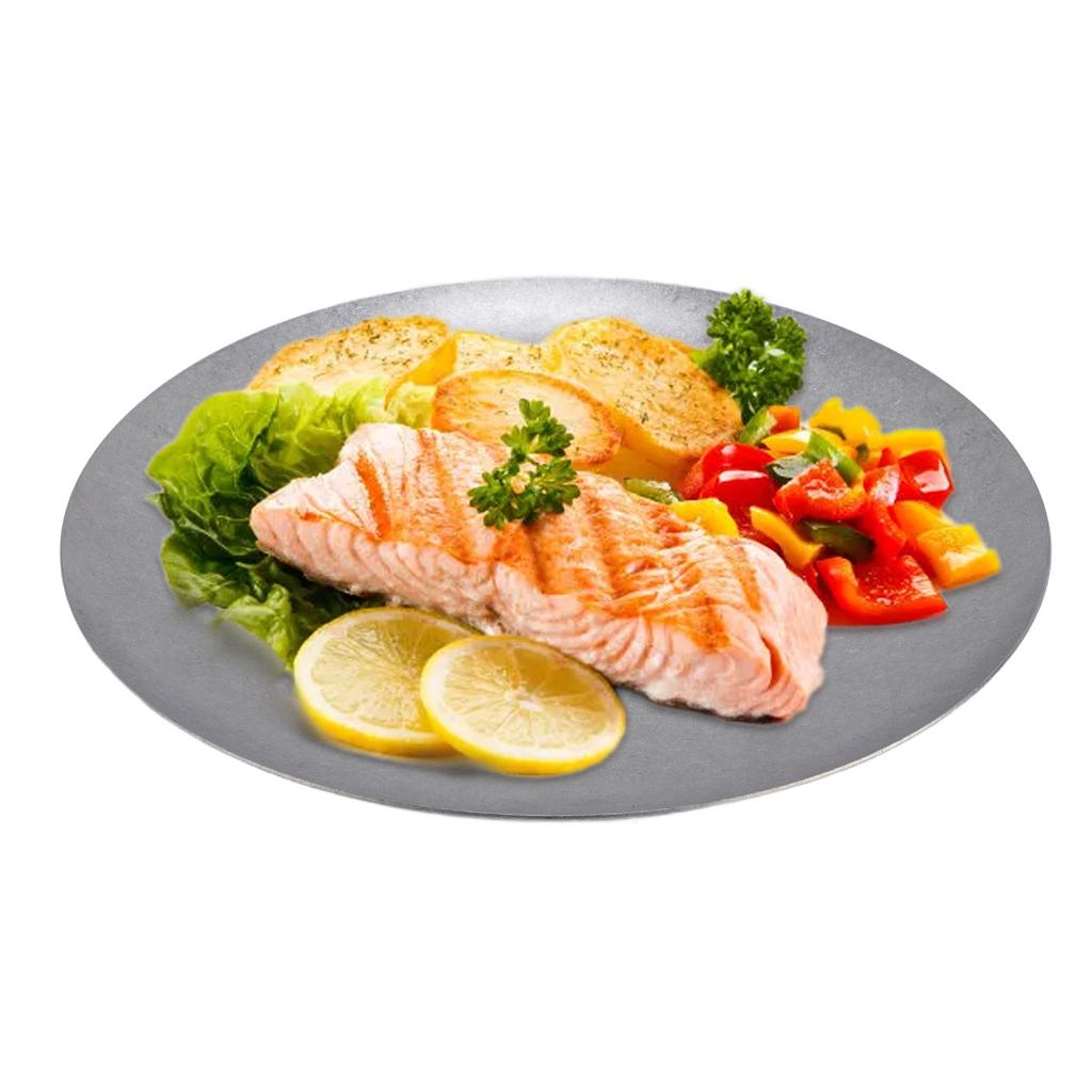 Десертная тарелка из нержавеющей стали 304, тарелка для закусок, круглая тарелка для ланча в индустриальном стиле, маленькая порционная, для кемпинга