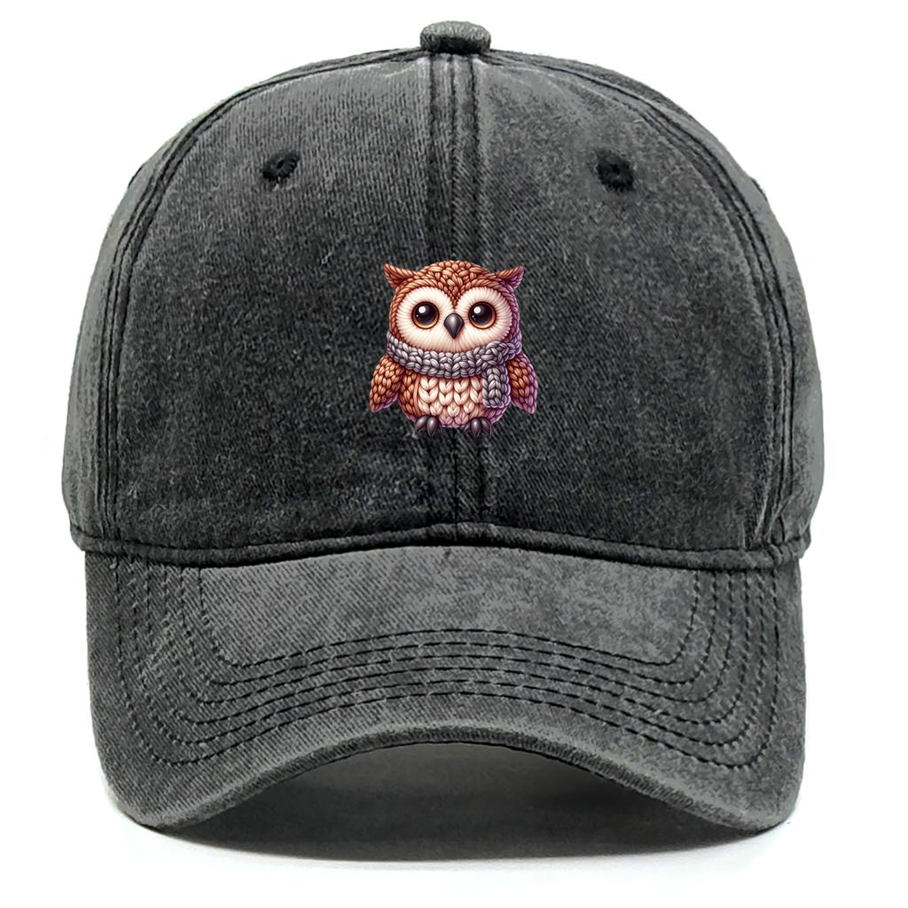 Gorras Hombre Woolly Owl Print Baseball Cap Casual Snapback Sun Hat for Women Unisex Daily Wear Tennis Camping Sports Outdoor