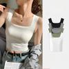 Elegance Casual Stylish Vest H581 Square Neck Camisole Undershirt Female Smocked Inside The Word Without Trace with Bra Pads Bra One-piece Tops