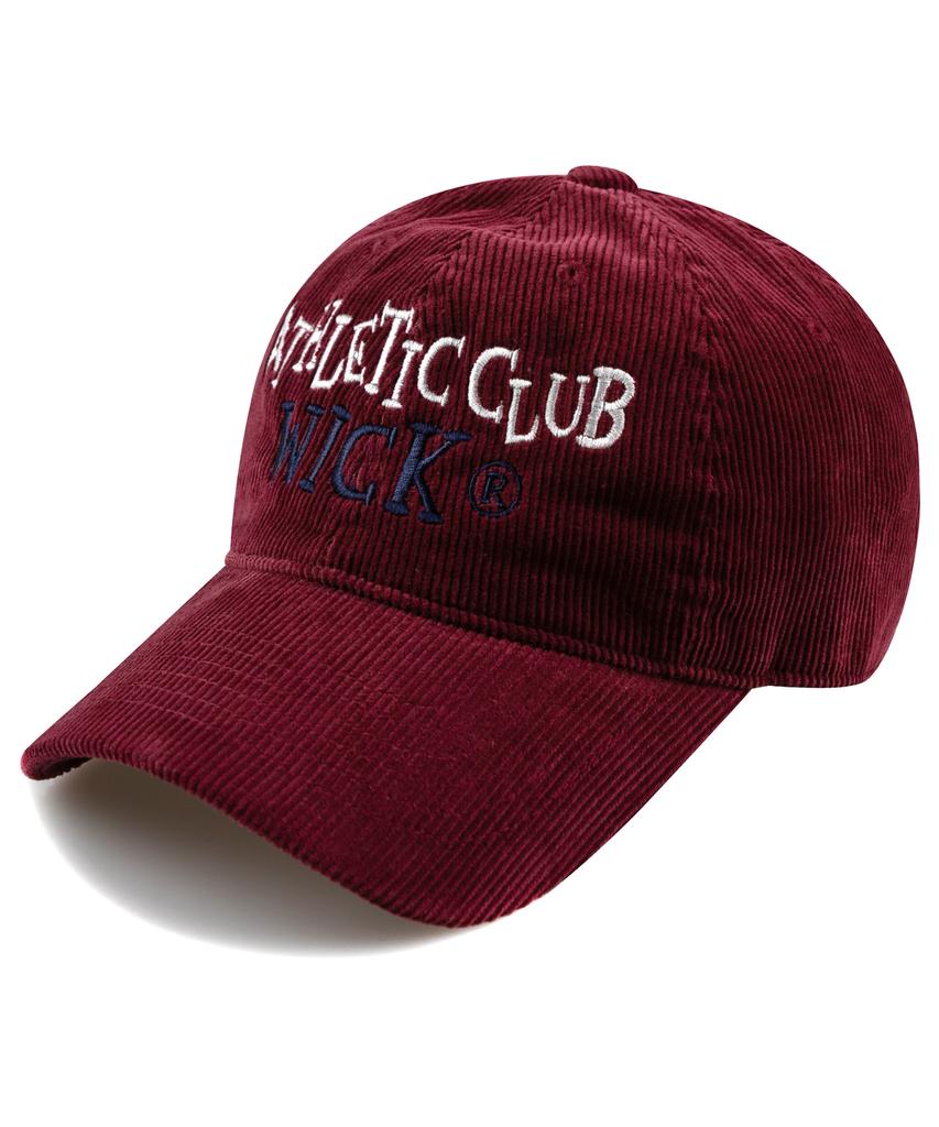 Кепка-бейсболка Wig Athletic Club из вельвета - Бордовый
