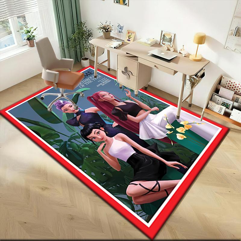 1pc K-Pop Concept Art Poster Carpet Rug for Living Room Bedroom Home Sofa Decoration,Kids play Non-slip Floor Mat